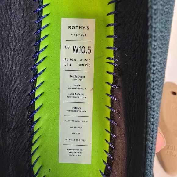 Rothy’s Almond Demi Mule Deep Emerald Knit Slip-On 10.5 NIB with Box - Picture 7 of 9